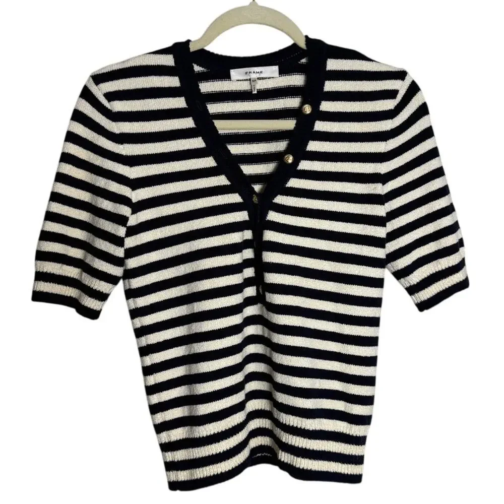 Frame Femme Mariner Sweater in Navy Multi Women’s Sz. S